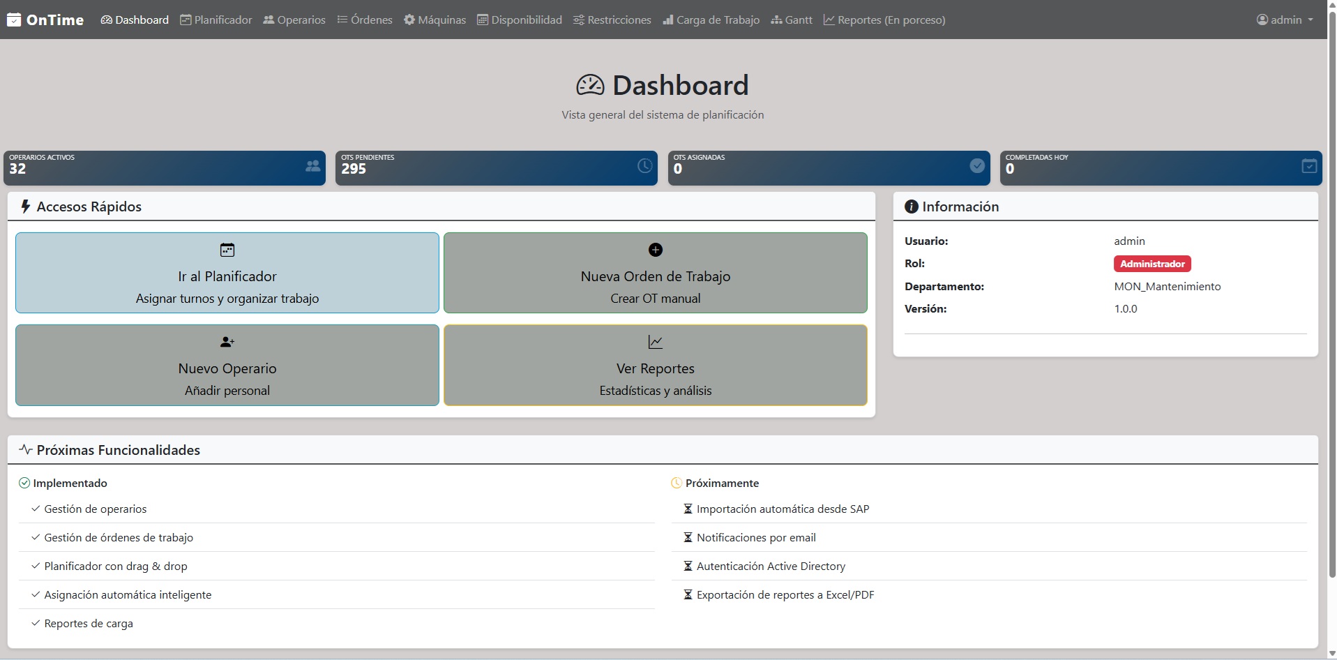 Planificador de Turnos + Órdenes — Screenshot 2