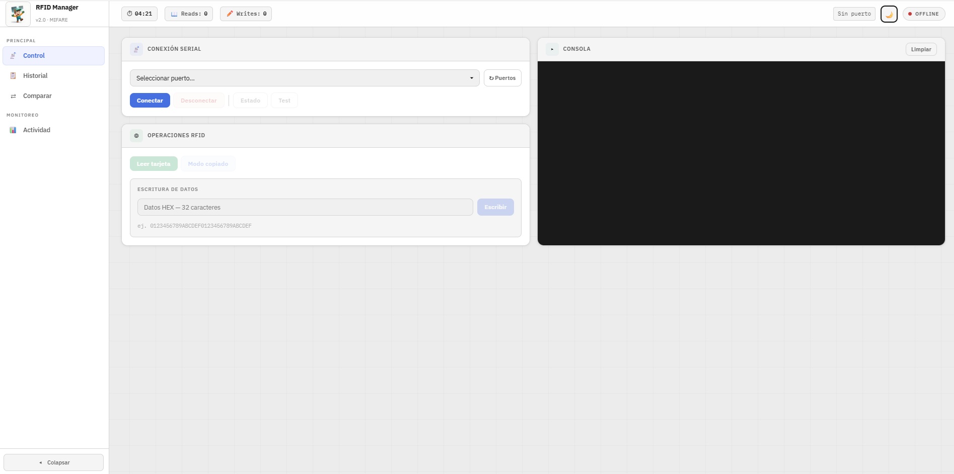 gestor de llavess RFID — Screenshot 2