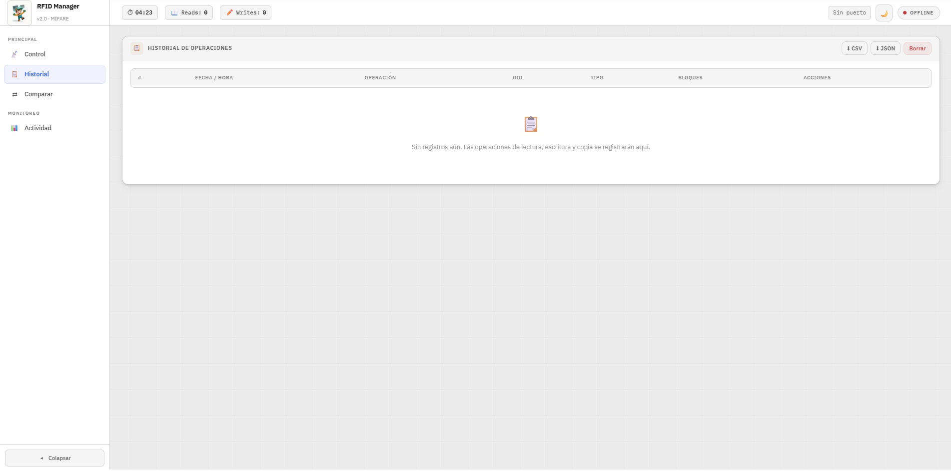 gestor de llavess RFID — Screenshot 3