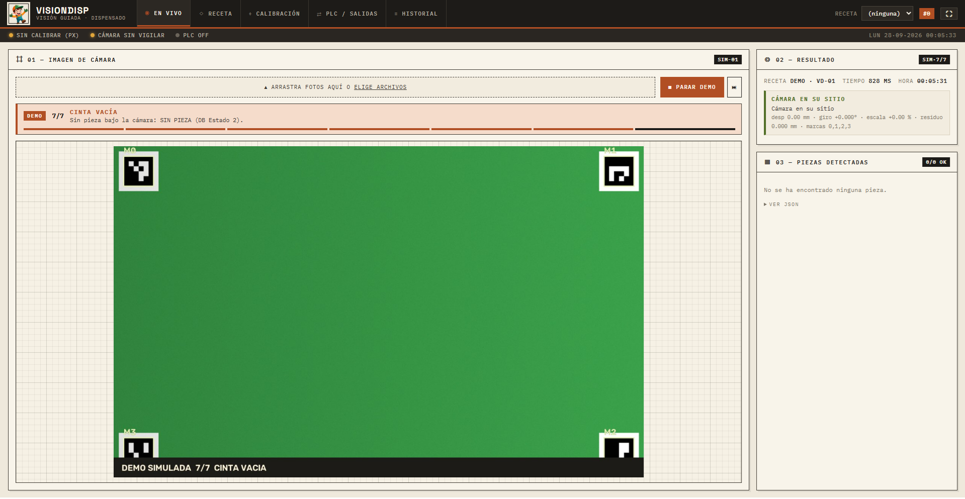 Captura de cordenadas en objetos mediante vision artificial — Screenshot 4